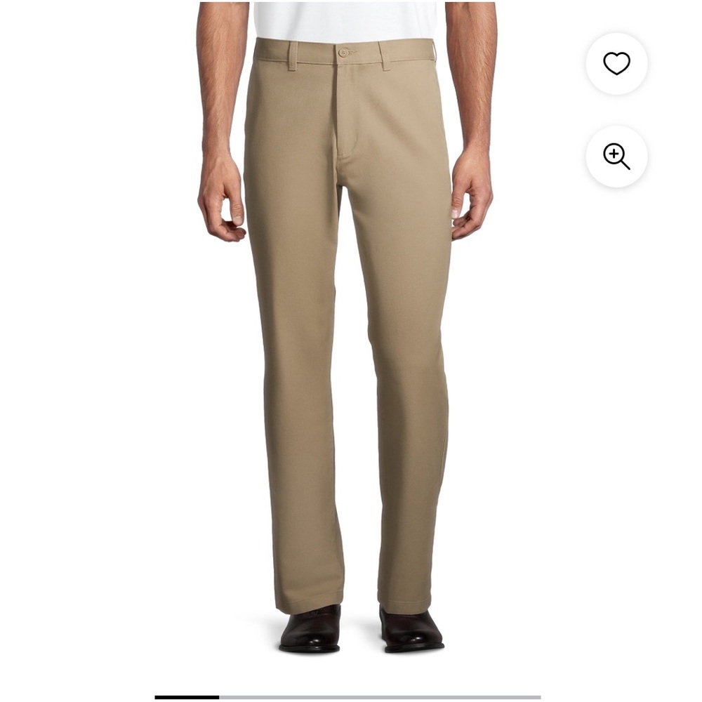 George Men's Flat Front Wrinkle Resistant Pants NWT